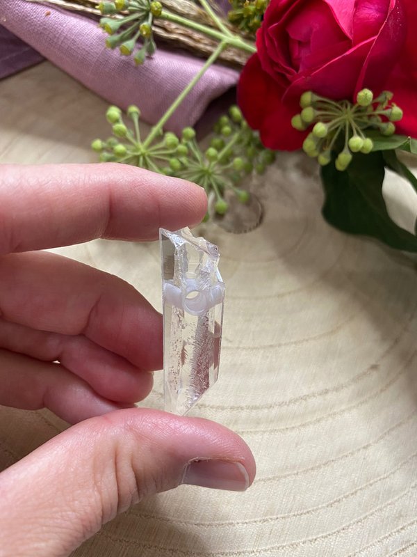 Bergkristall Lemurian Kristall Spitze (gebohrt)